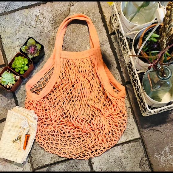 ♻️FRENCH MARKET COTTON NET-SHORT HANDLE BA… - Picture 2 of 6